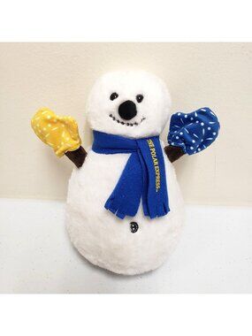 The Polar Express Snowman with Blue Scarf Mittens 8" Stuffed Animal Plush